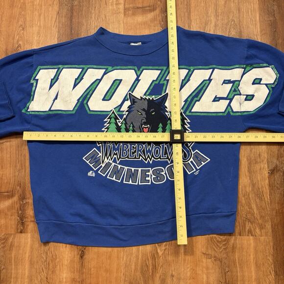 Vintage Minnesota Timberwolves Crewneck Sweatshirt 90s NBA Magic Johnson Mens L - Picture 5 of 5